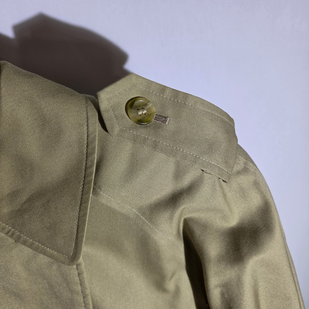 Burberrys Vintage Trench Coat Khaki Nova‎ Check Liner Belted Womens 14 XX-Long - Picture 10 of 16